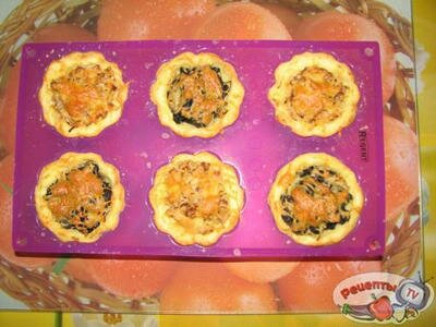 Картофельные тарталетки с грибами Картофельные тарталетки с грибами