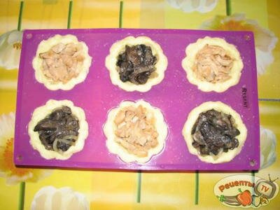 Картофельные тарталетки с грибами Картофельные тарталетки с грибами