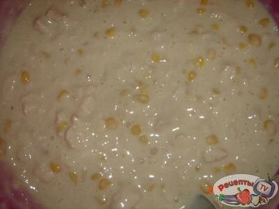 Кукурузные оладьи с курятиной Кукурузные оладьи с курятиной