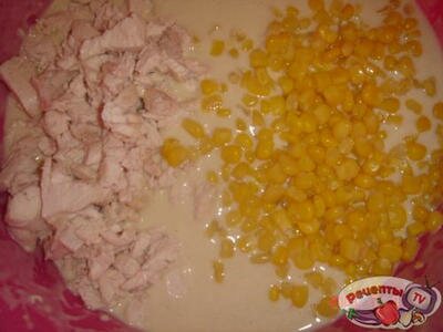 Кукурузные оладьи с курятиной Кукурузные оладьи с курятиной