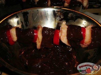 Шашлык из печени Шашлык из печени