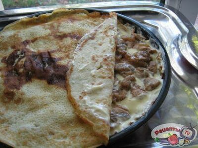 Запеканка с блинами,грибами и... Запеканка с блинами,грибами и...
