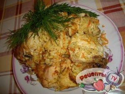 Запеченная курица с рисом в рукаве Запеченная курица с рисом в рукаве