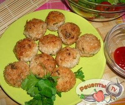 Куриные шарики с рисом Куриные шарики с рисом